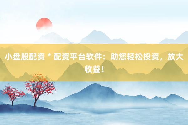 小盘股配资 * 配资平台软件：助您轻松投资，放大收益！
