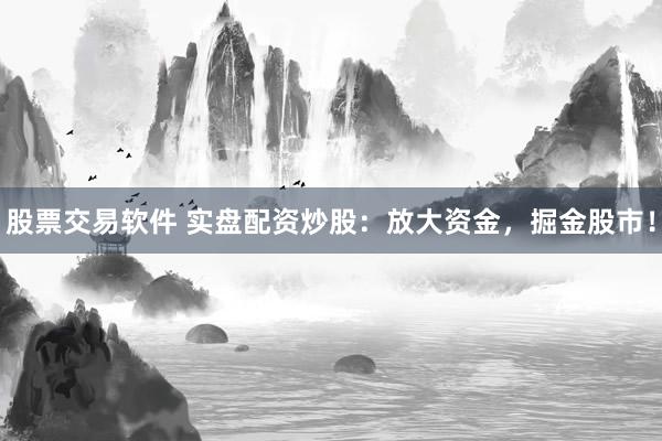 股票交易软件 实盘配资炒股：放大资金，掘金股市！