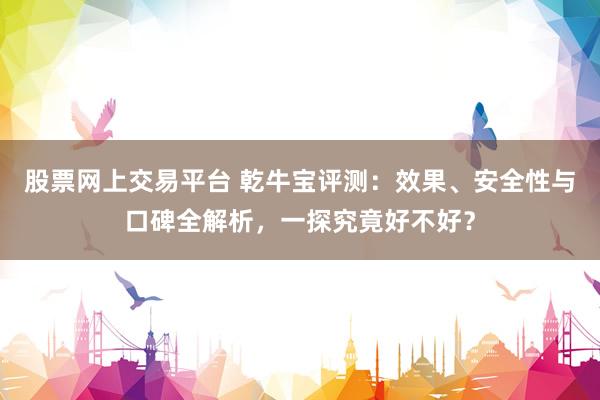 股票网上交易平台 乾牛宝评测：效果、安全性与口碑全解析，一探究竟好不好？