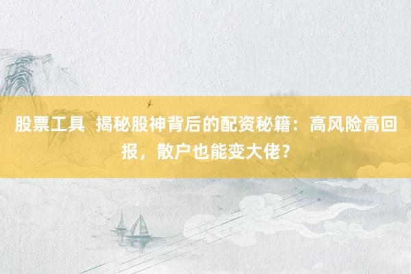 股票工具  揭秘股神背后的配资秘籍：高风险高回报，散户也能变大佬？
