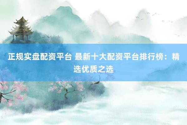 正规实盘配资平台 最新十大配资平台排行榜：精选优质之选