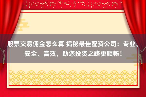 股票交易佣金怎么算 揭秘最佳配资公司：专业、安全、高效，助您投资之路更顺畅！