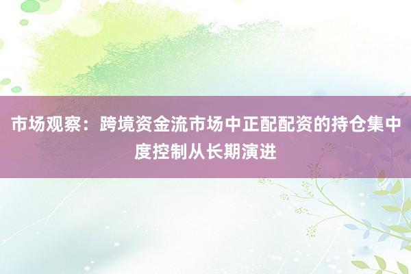 市场观察：跨境资金流市场中正配配资的持仓集中度控制从长期演进