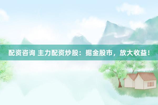 配资咨询 主力配资炒股:掘金股市,放大收益!