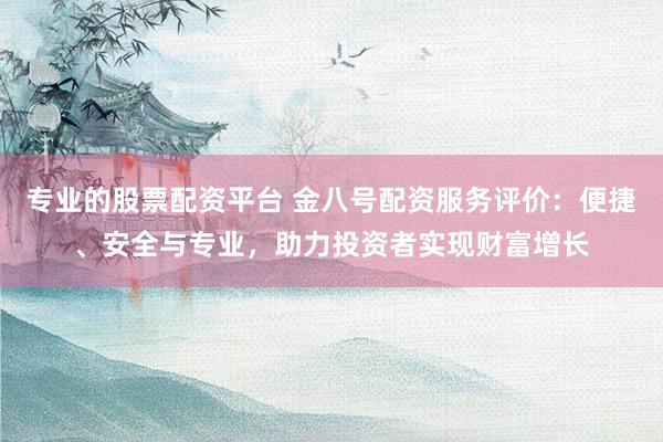 专业的股票配资平台 金八号配资服务评价：便捷、安全与专业，助力投资者实现财富增长