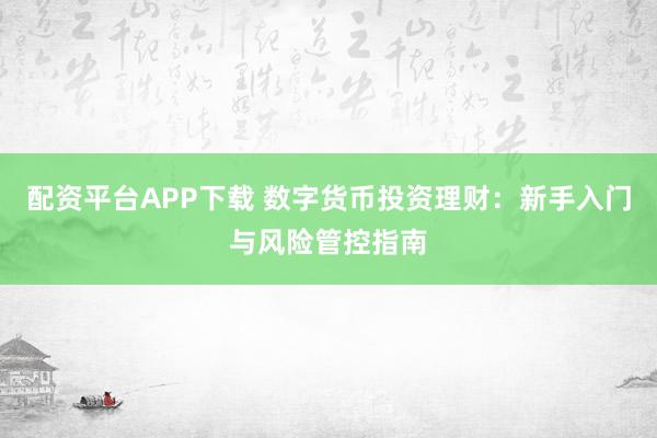配资平台APP下载 数字货币投资理财：新手入门与风险管控指南